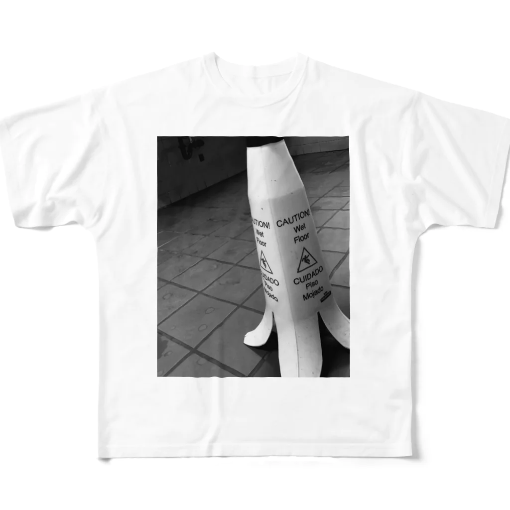 Kisisu_1836の便所滑り警告バナナ All-Over Print T-Shirt
