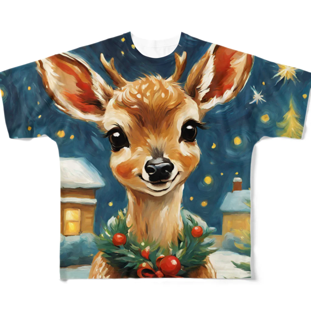 ハッピー・ディライト・ストアの子鹿がやってきた All-Over Print T-Shirt