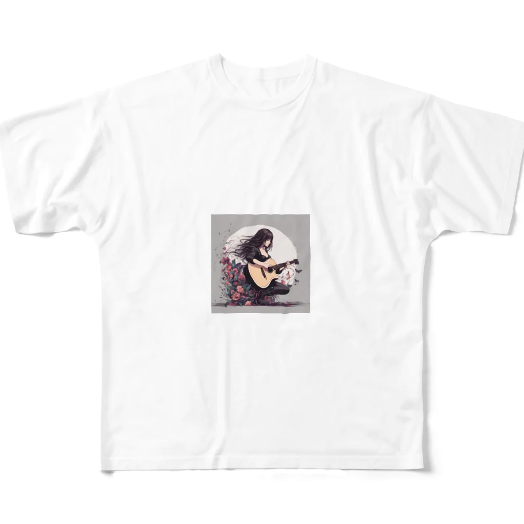 アルト&ウィズのアコースティックな少女 All-Over Print T-Shirt