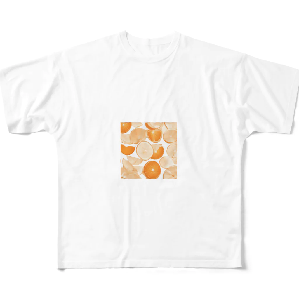 千裕アトリエ（いつもありがとう）のオレンジ（Orange） All-Over Print T-Shirt