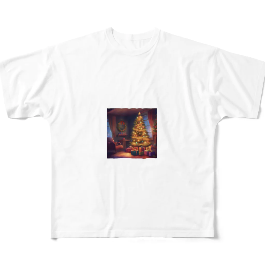 千裕アトリエ（いつもありがとう）のクリスマスツリー（Christmas Tree） All-Over Print T-Shirt