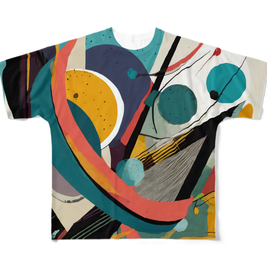 のんびりアート工房のガラクタアート風 All-Over Print T-Shirt