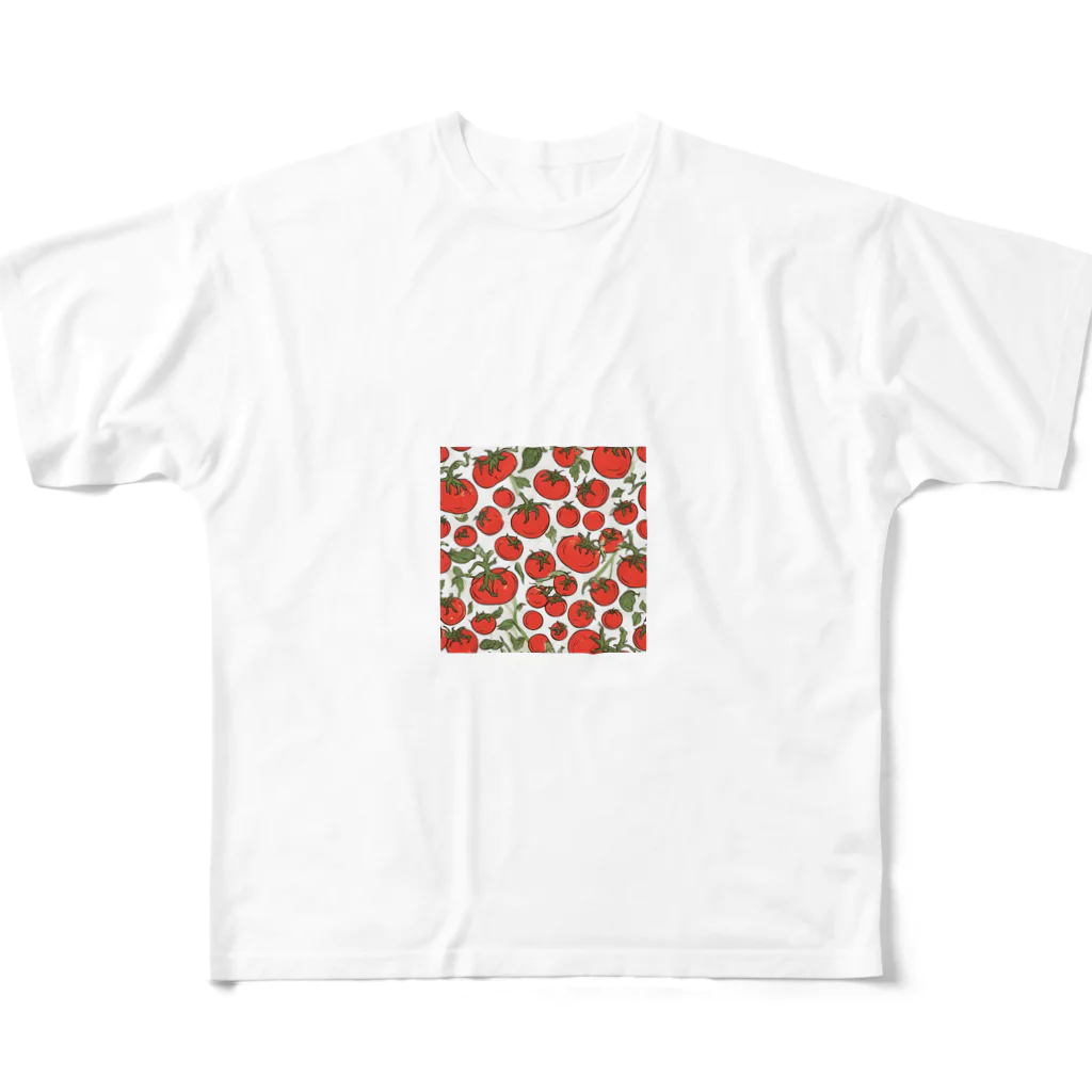 Dragonzのトマト フルグラフィックTシャツ