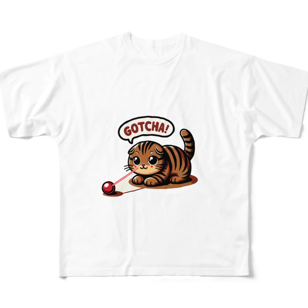 amakanaのまる耳ねこのほっこり時間 All-Over Print T-Shirt