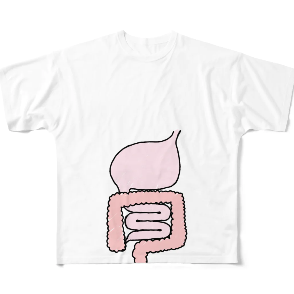 melphianの胃＋腸＝胃腸 All-Over Print T-Shirt