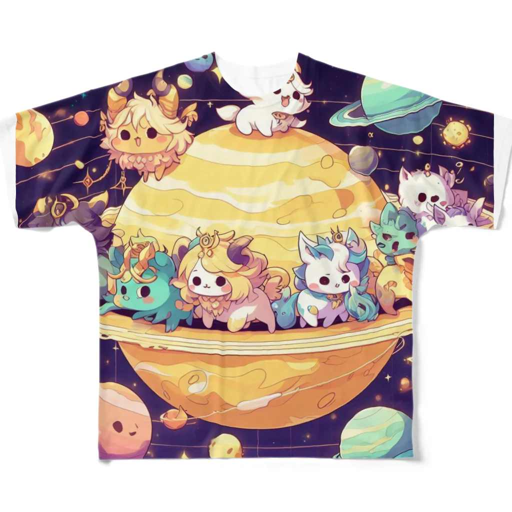 ポジパレード 🎉の惑星はーもにーず-2 All-Over Print T-Shirt