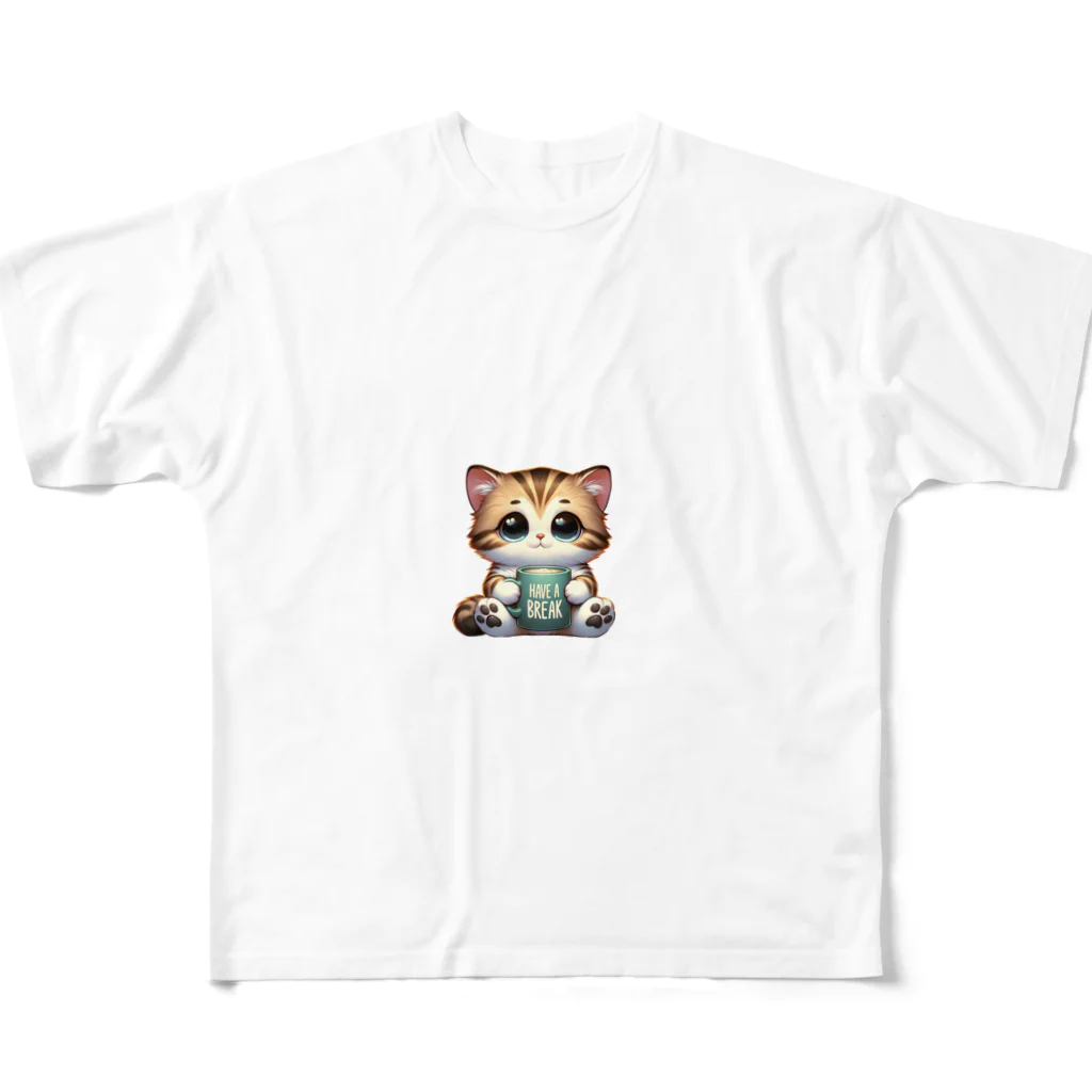 Nekonan Itemsのリラックスタイムキャット All-Over Print T-Shirt