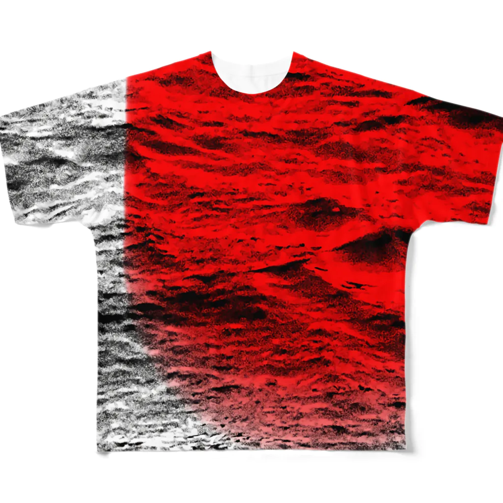 Miho's shopのfine art 2(red) フルグラフィックTシャツ