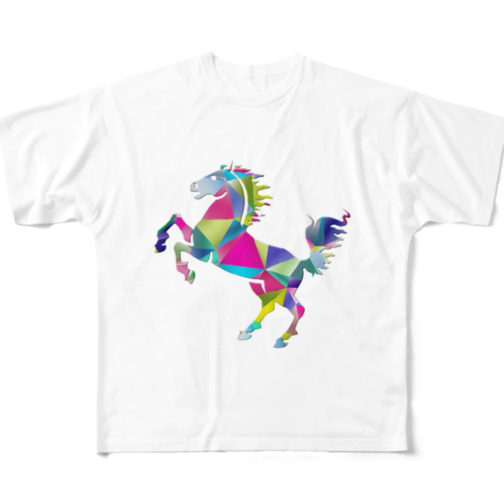 mumusの馬　chromatic フルグラフィックTシャツ