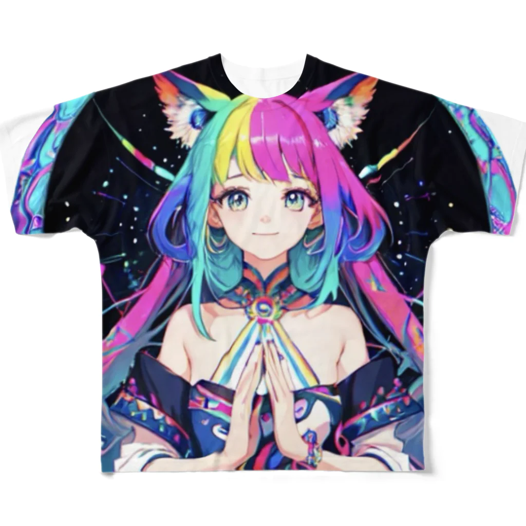 ミネラル太郎の幻想少女リリー　〜星々との対話〜 フルグラフィックTシャツ