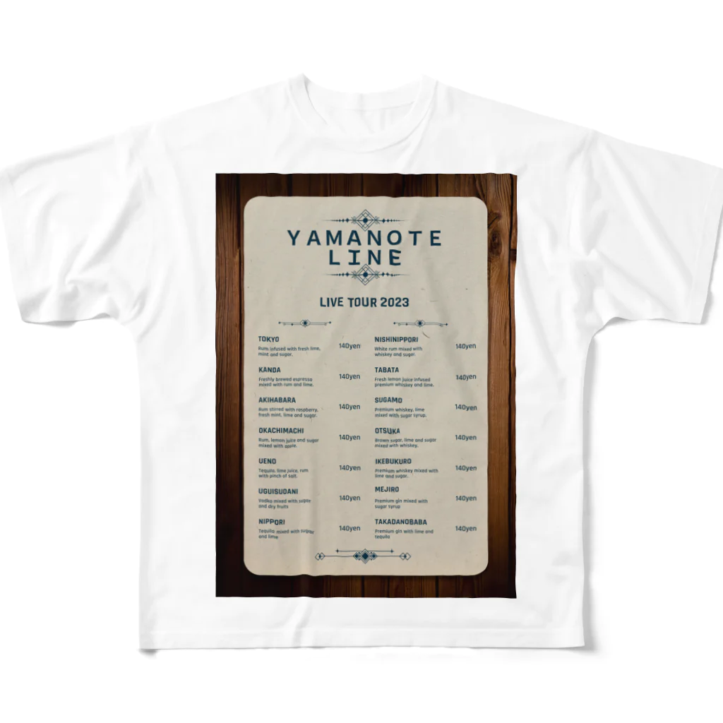 セブンスターイラストショップのyamanote line live tour 2023 フルグラフィックTシャツ