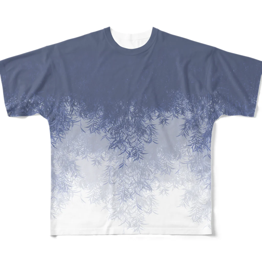 dizzyのWillow (Blue gray) フルグラフィックTシャツ