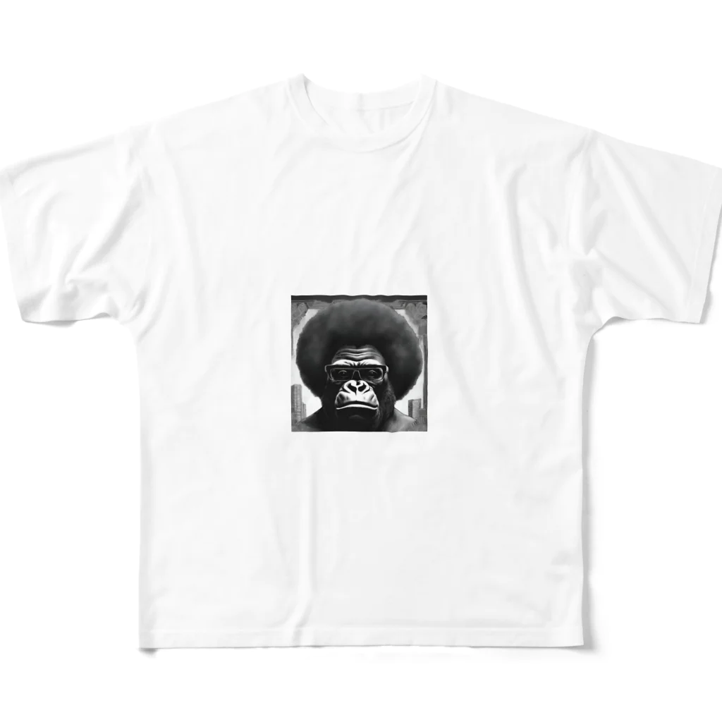 カルビーより湖池屋派のアフごり君 All-Over Print T-Shirt