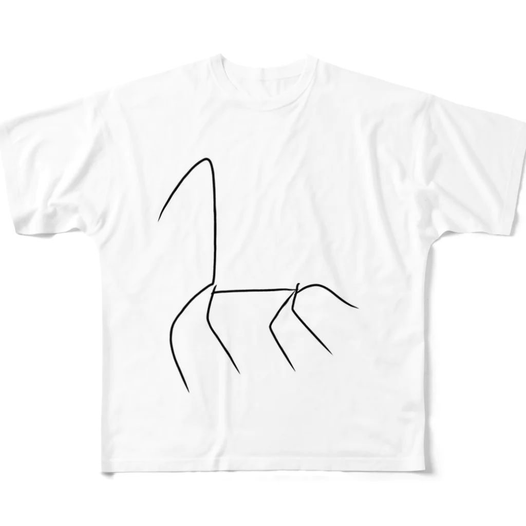 消費者の友達が書いた馬 All-Over Print T-Shirt