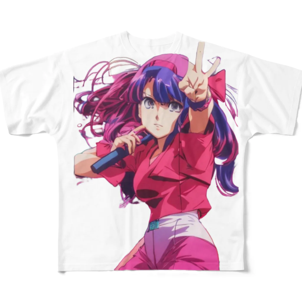 スナック緑亀のアイドル フルグラフィックTシャツ