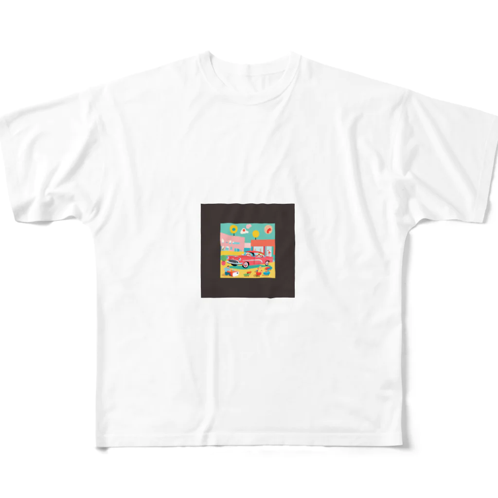 shigetamaの５０ｓロック フルグラフィックTシャツ