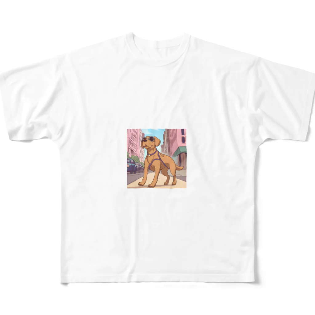 candokysの街ゆくDOG All-Over Print T-Shirt