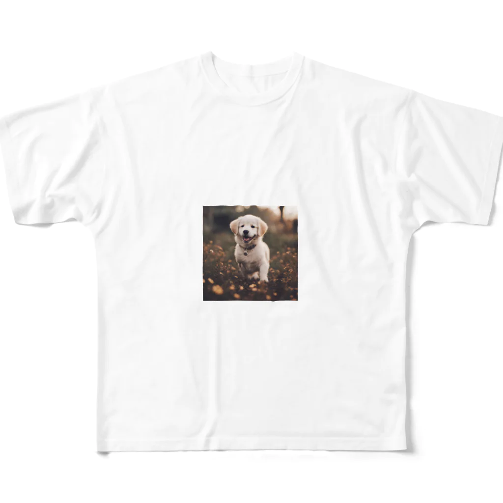 主の思いつき画像グッズ店のわんちゃんのイラストグッズ All-Over Print T-Shirt