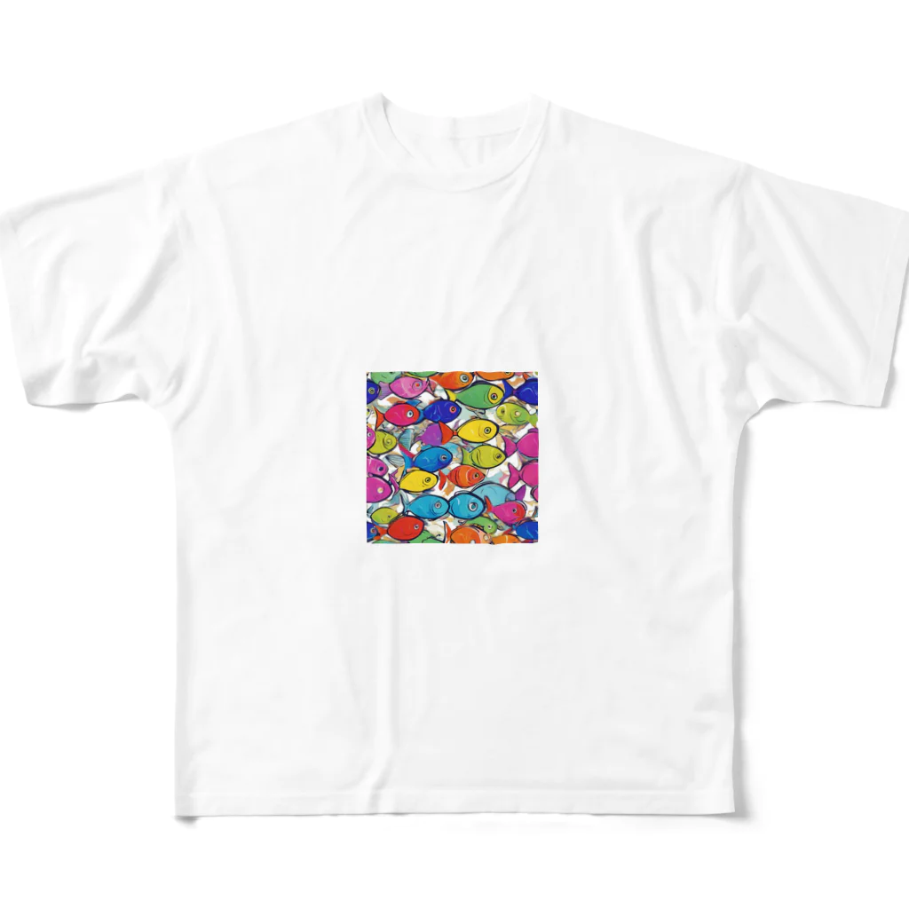 D-JOYのcolorful "sakana" フルグラフィックTシャツ
