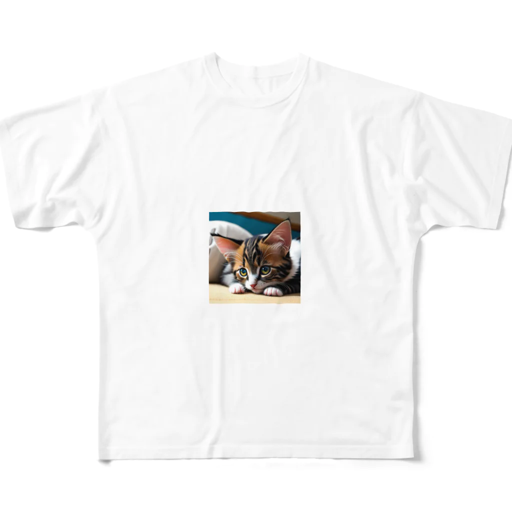 anagram12の見つめる子猫 フルグラフィックTシャツ