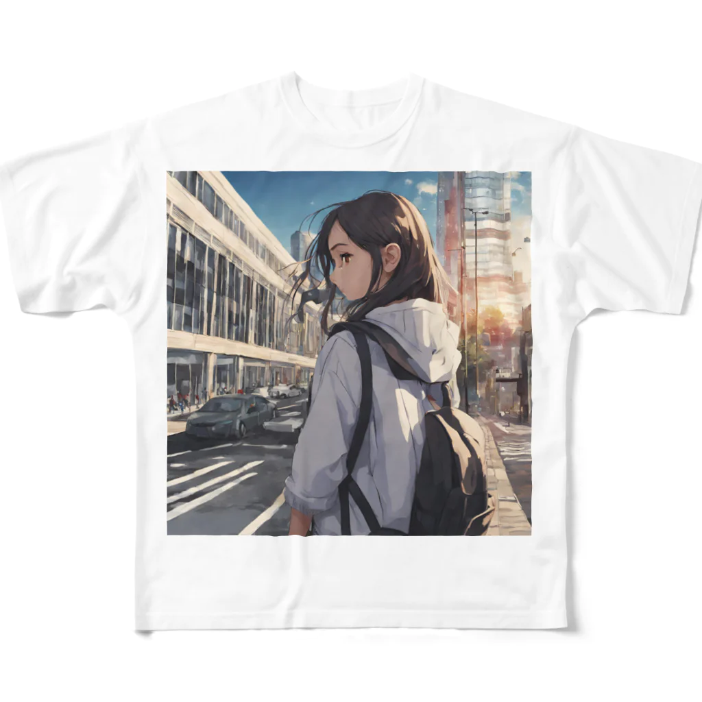 めんたいこの都会女子高生 All-Over Print T-Shirt