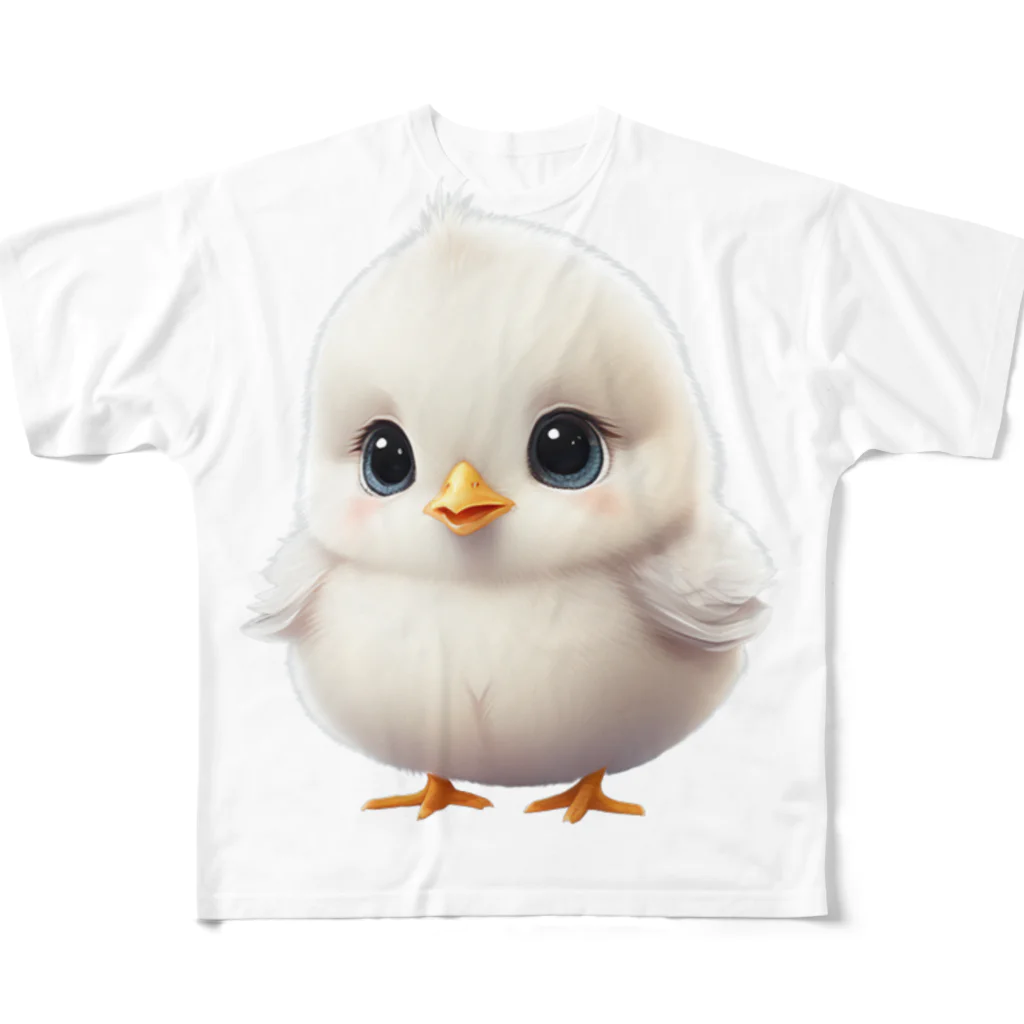 CHIKUSHOのひよこシャツ フルグラフィックTシャツ