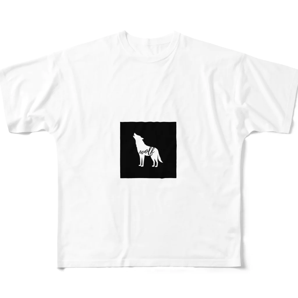 ようこそ　taitaitaro shop へのかっこいいwolfロゴ入りグッズ❗️ フルグラフィックTシャツ