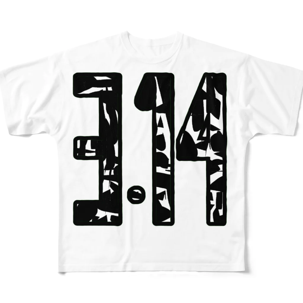 usa100の3.14 All-Over Print T-Shirt