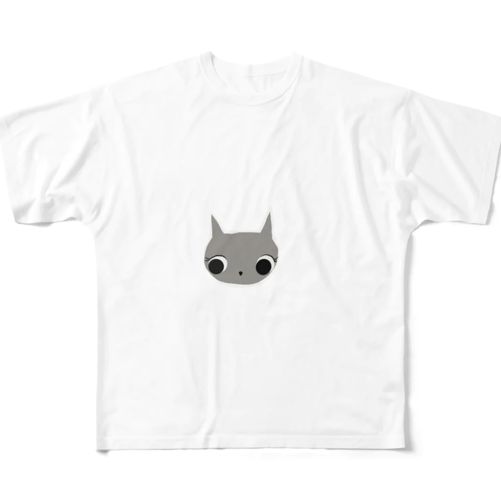 Popo Landのねこの「ね」 フルグラフィックTシャツ