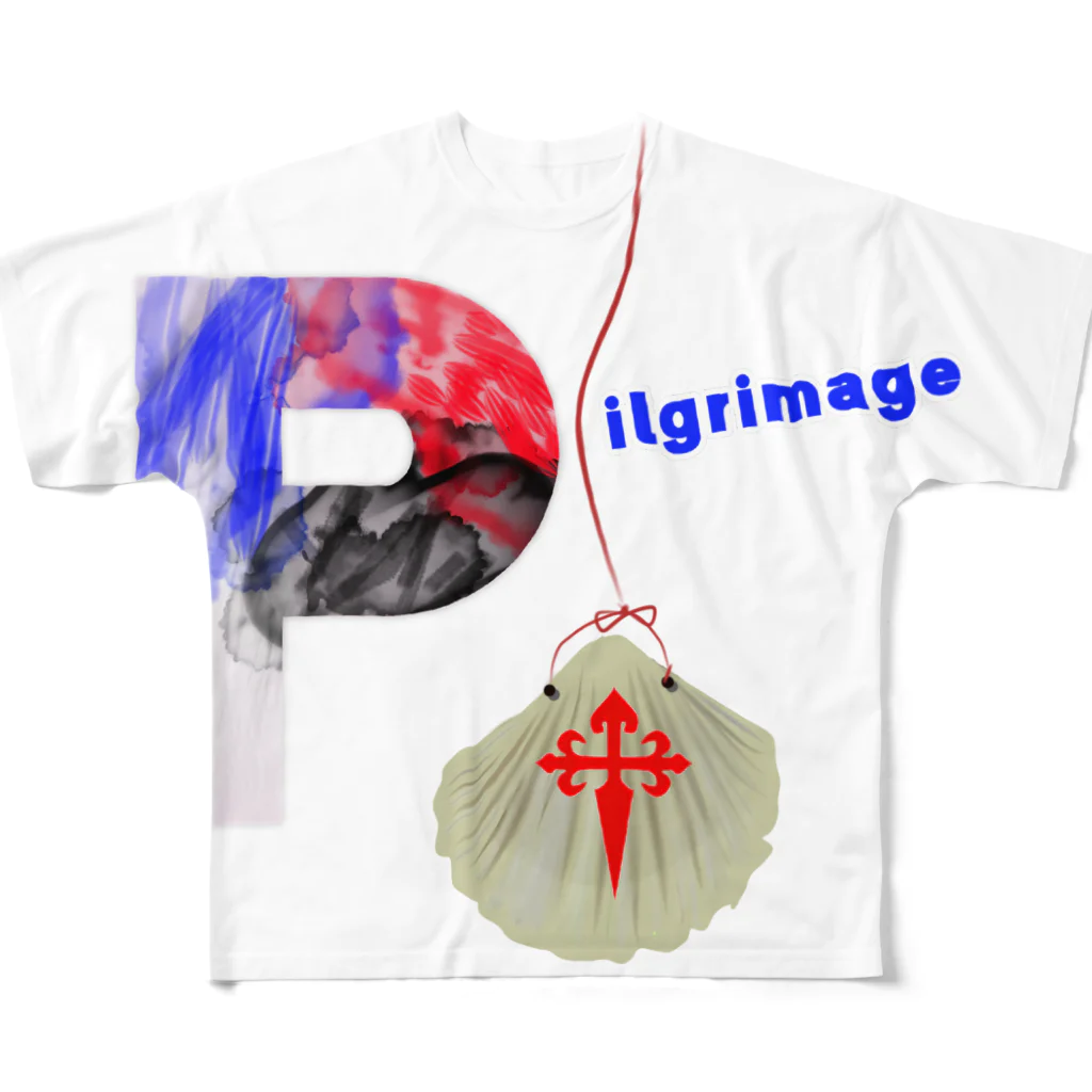 月夜のタツノオトシゴのpilgrimage フルグラフィックTシャツ