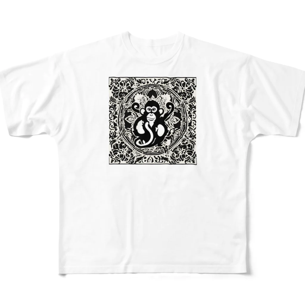猿人★ロックのサルマンダラ All-Over Print T-Shirt