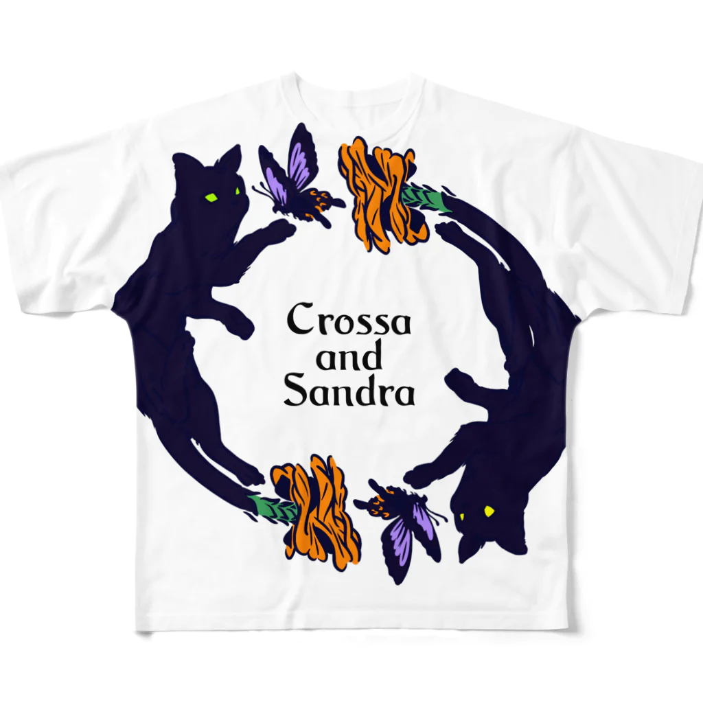 crossandraのcrossandra 戯れ フルグラフィックTシャツ