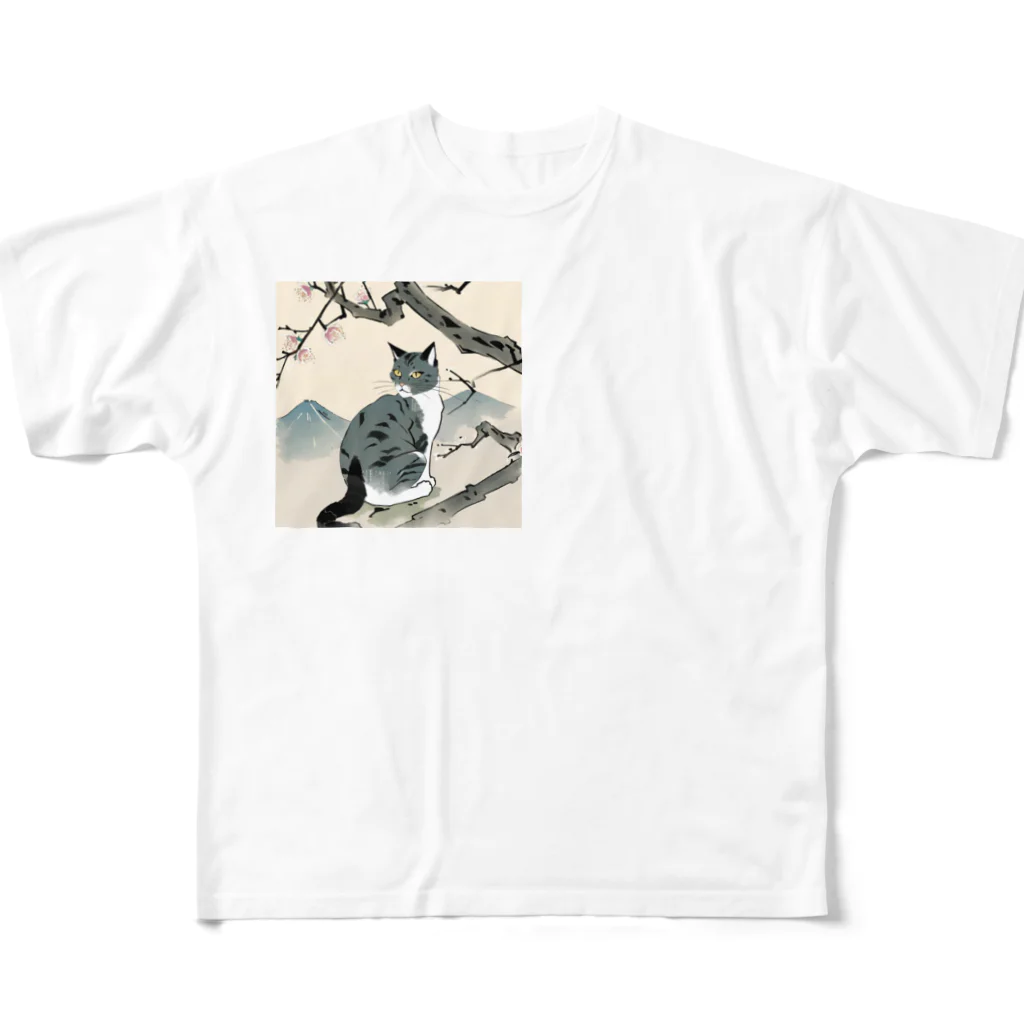 浮世絵デパートの浮世絵猫 フルグラフィックTシャツ