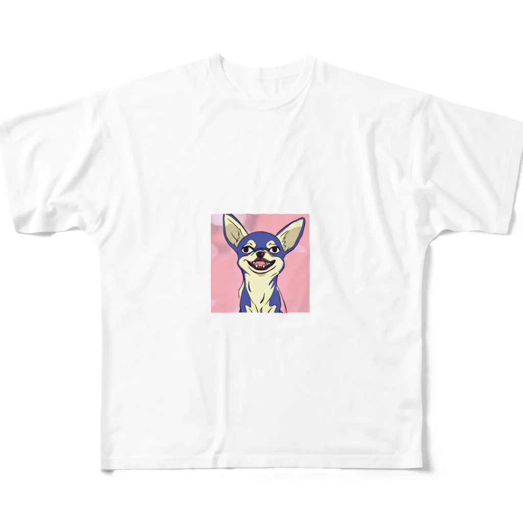 kuchibueyaのチワワ　 フルグラフィックTシャツ