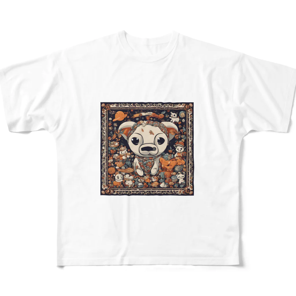 REDダンディーのイッヌアート All-Over Print T-Shirt