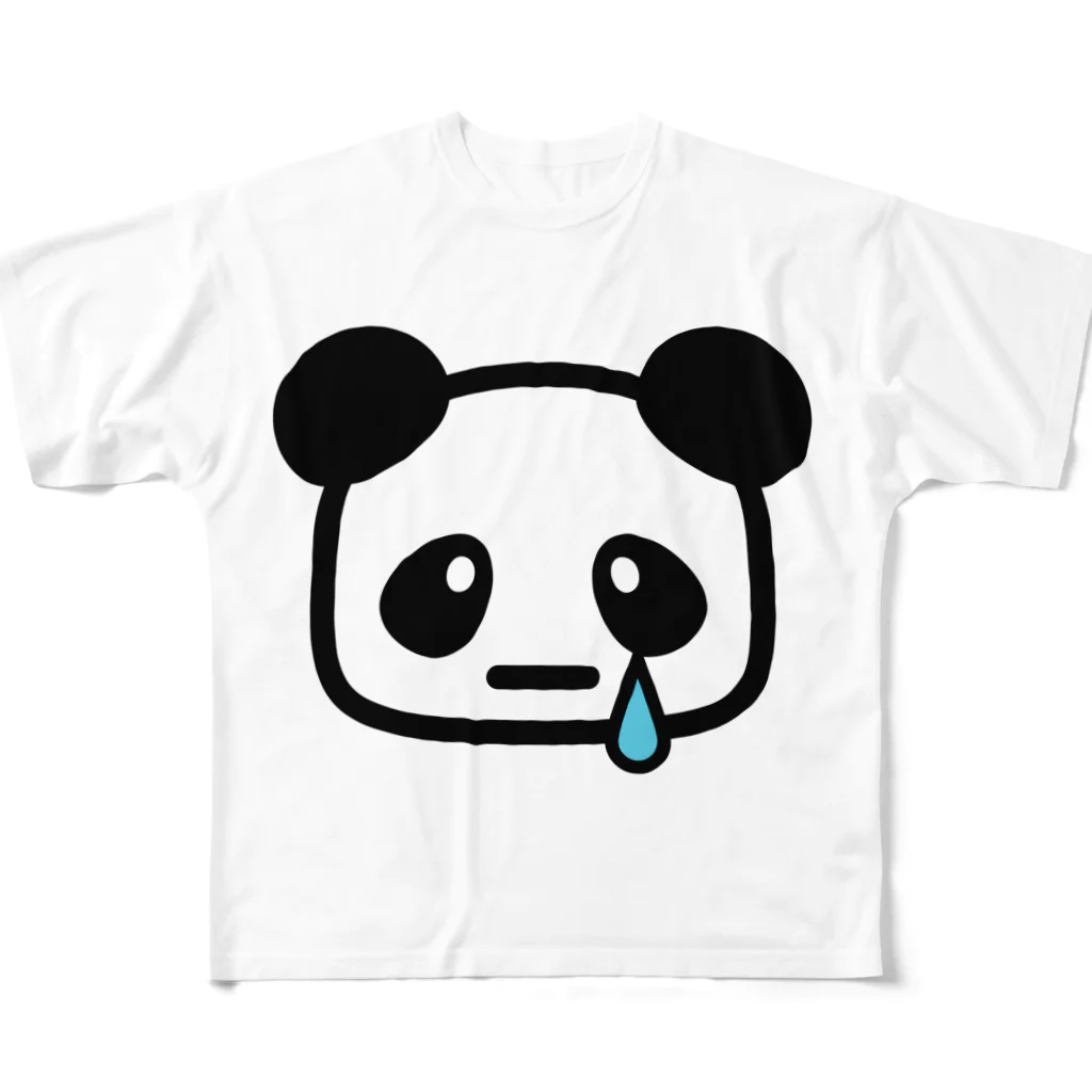 petitringo -プチリンゴ-のぱんだのロックも泣いちゃった フルグラフィックTシャツ