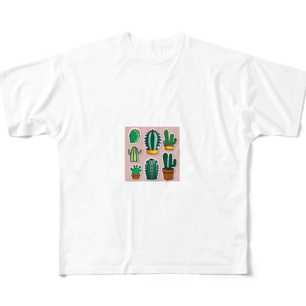 pain08のサボテンくん All-Over Print T-Shirt