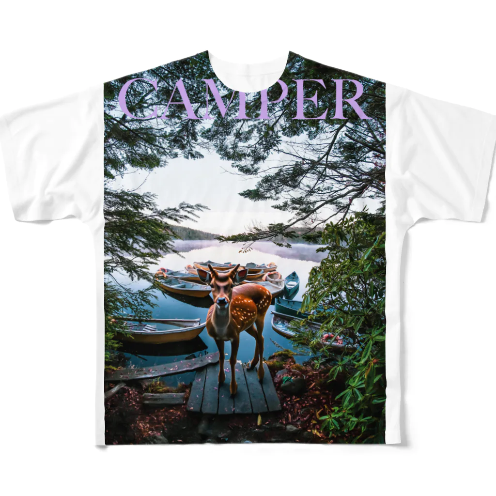 outdoor lifeのcamper  All-Over Print T-Shirt