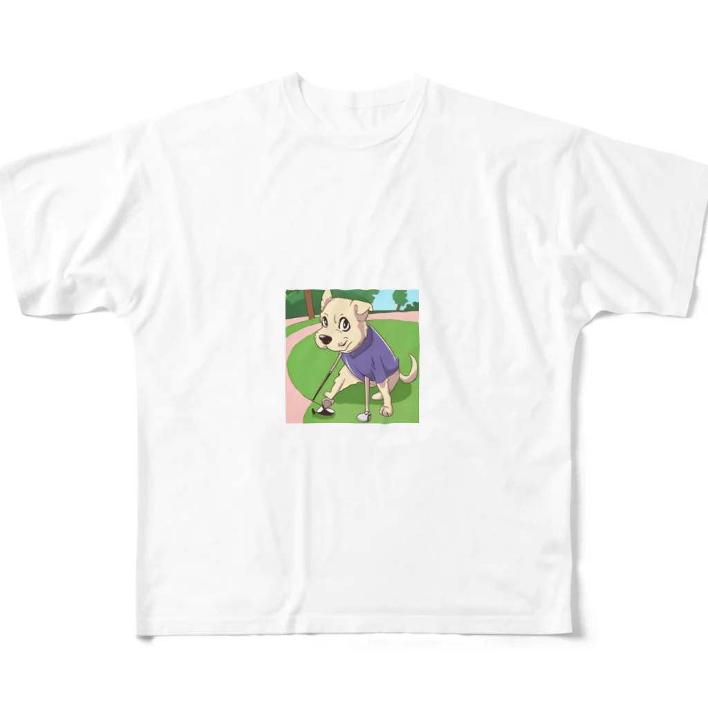 shibaショップのプロゴルファー犬 All-Over Print T-Shirt