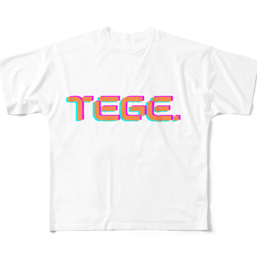 Yamaimo/ﾔﾏｲﾓのTEGE. フルグラフィックTシャツ