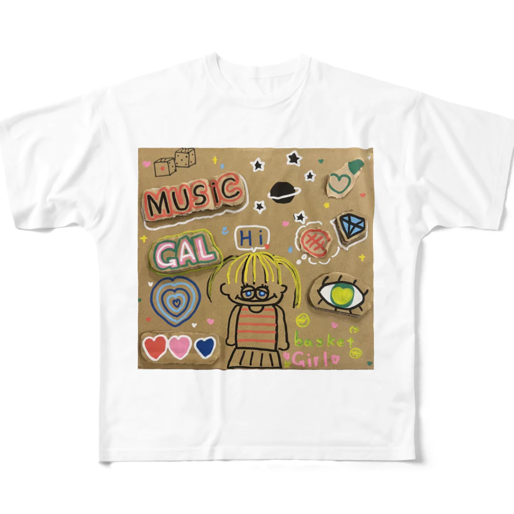 flânerのSuper Happy GAL♡ フルグラフィックTシャツ