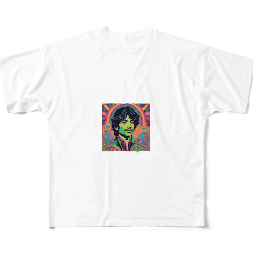 茉莉花のサイケデリックな世界の緑の王子様 All-Over Print T-Shirt