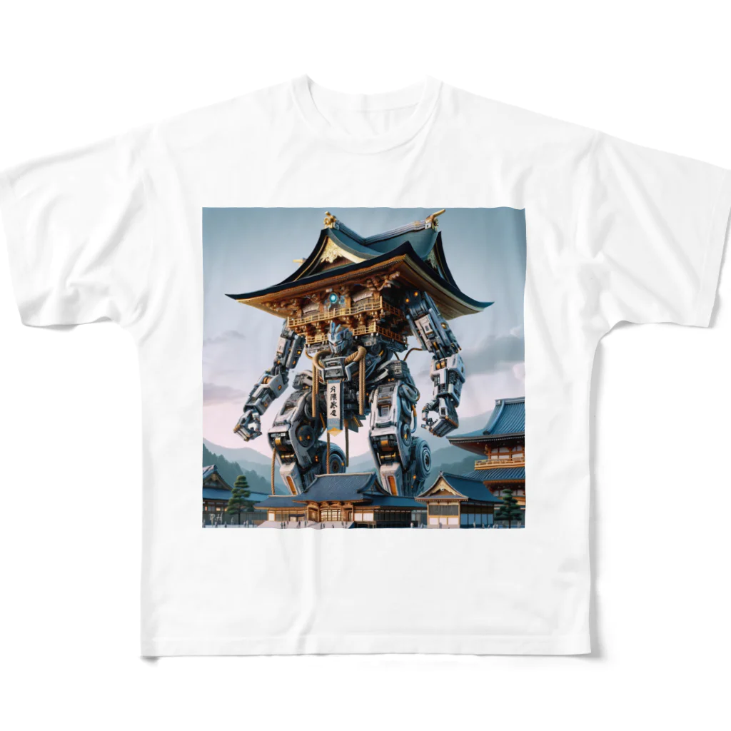 こまイヌ屋たちの出雲大社ロボ All-Over Print T-Shirt