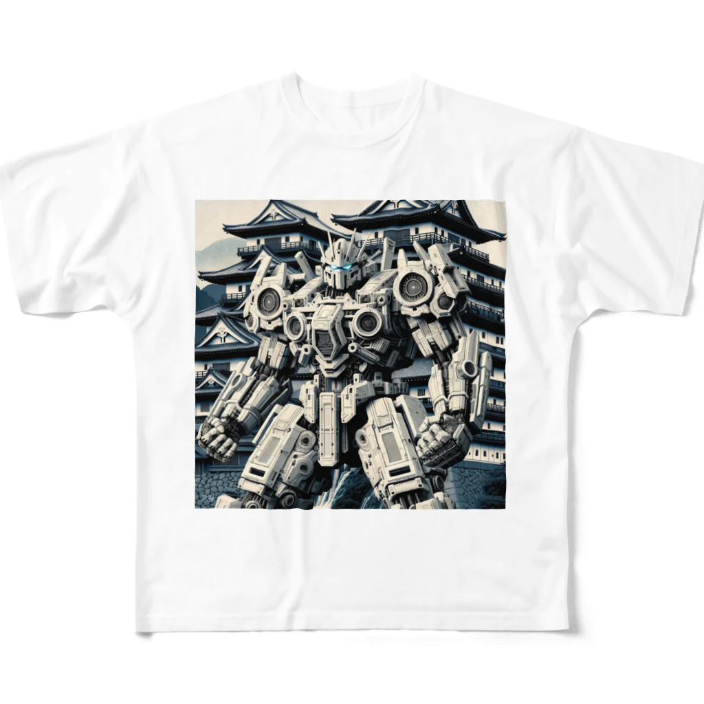 こまイヌ屋たちの犬山城ロボ All-Over Print T-Shirt