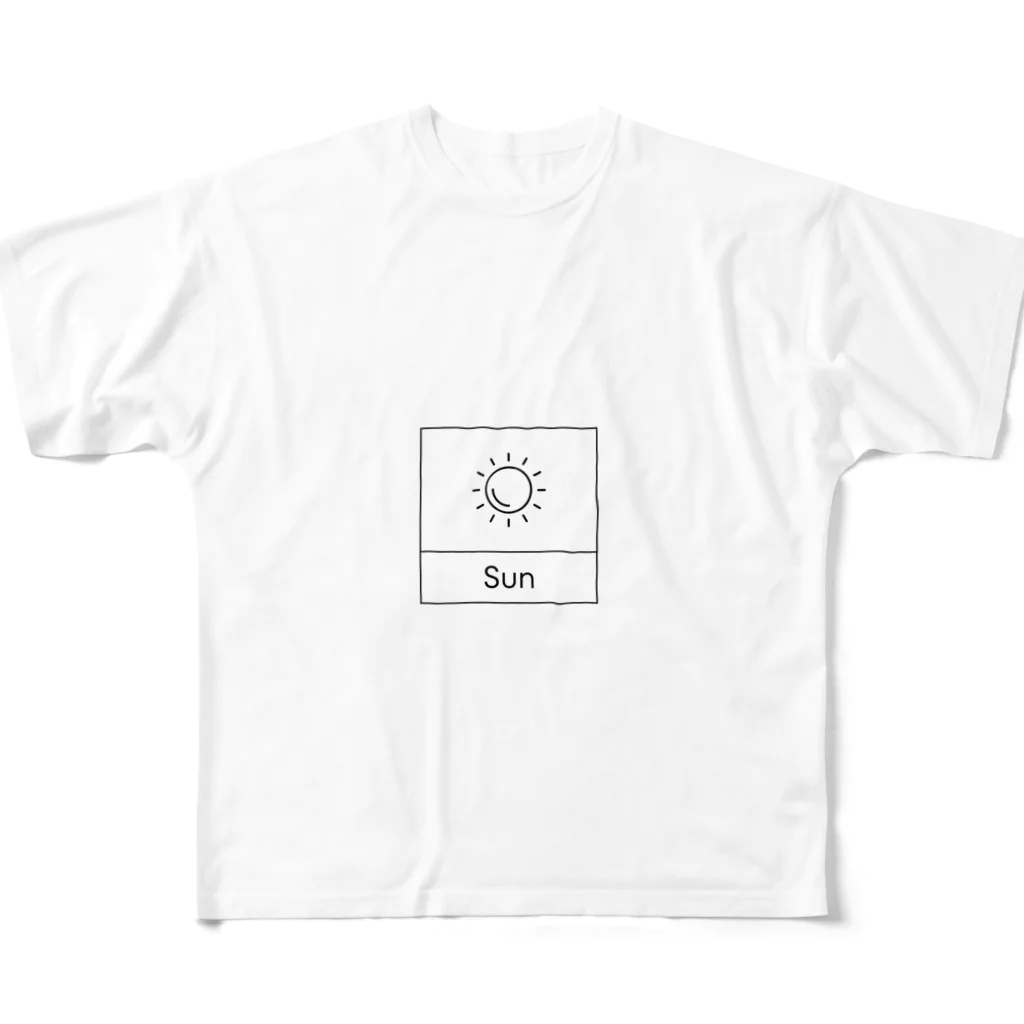 ミニマルくんの四角におさまるSun フルグラフィックTシャツ