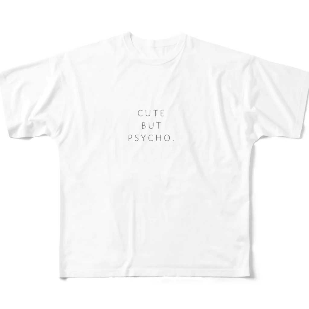 nuna no miseの可愛いけどサイコ。 フルグラフィックTシャツ