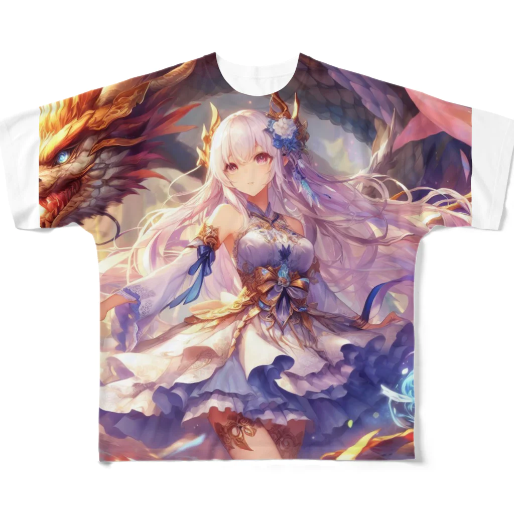 終わらない夢🌈の魔法を操る少女と守護龍✨シリーズ① フルグラフィックTシャツ