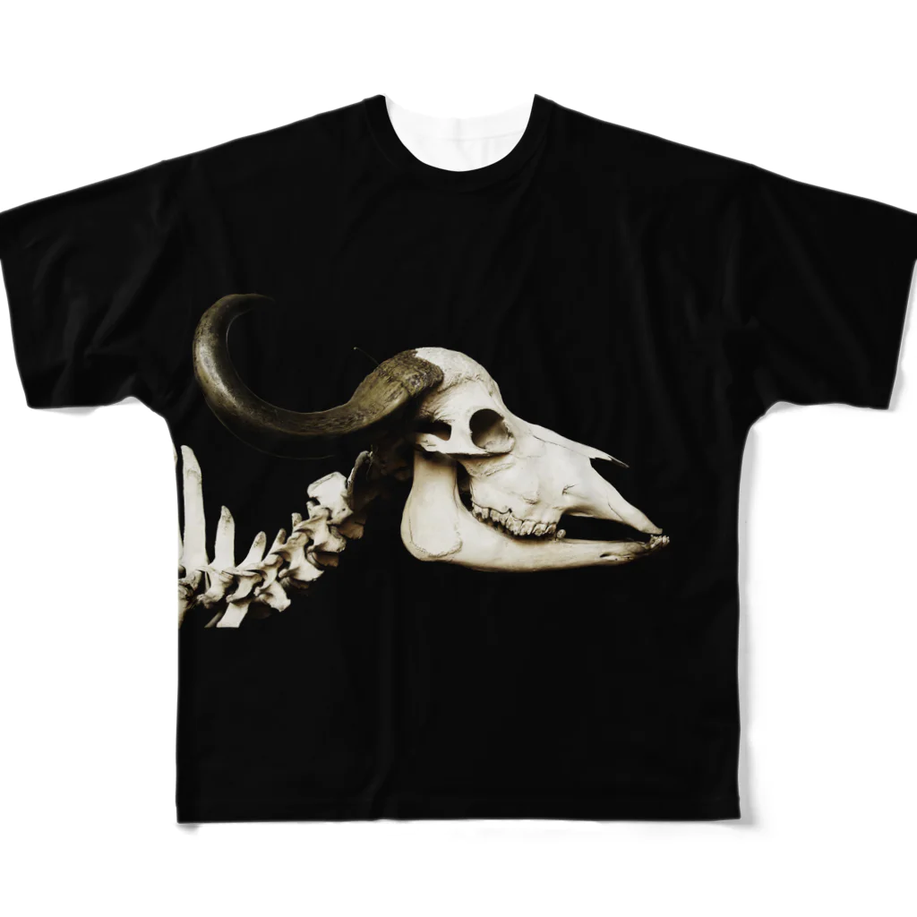 metao dzn【メタヲデザイン】のスカルTEE 01 All-Over Print T-Shirt