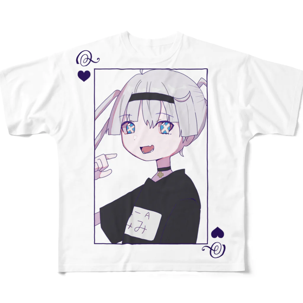 まひるのツナ缶の体育会のクイーン フルグラフィックTシャツ