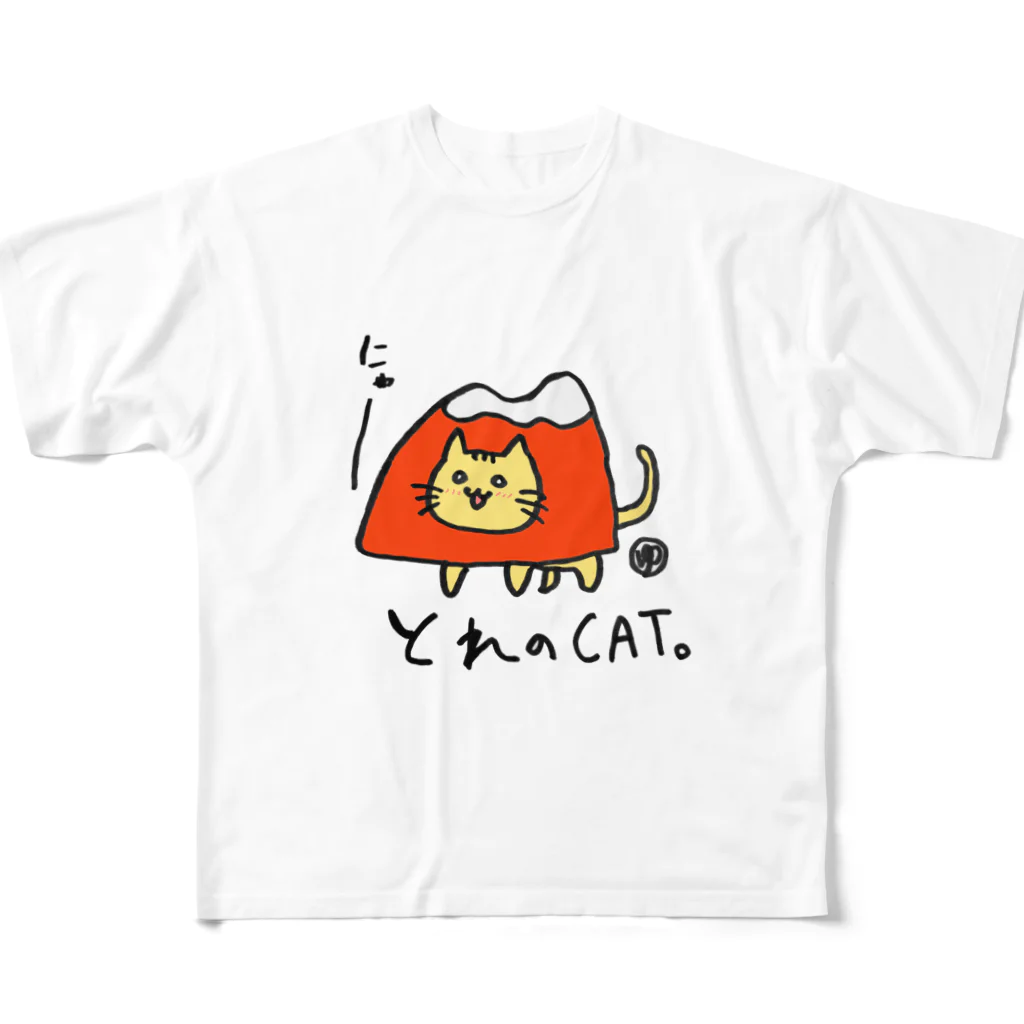 yamamanxのとれのCAT フルグラフィックTシャツ